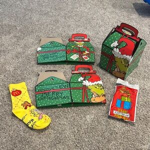 McDonald’s Grinch Boxes and Yellow Socks